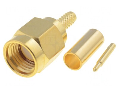 Conector SMA mufă tată drept RG174 RG188 RG316 crimpat PTFE foto