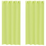 Cumpara ieftin Perdele Voile cu Oelii 2 buc Verde mar 140x225 cm