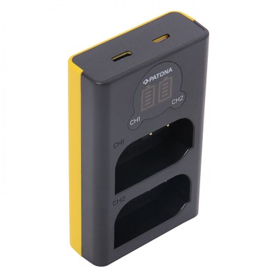 Incarcator Patona USB Dual DMW-BLK22 DMWBLK22 cu ecran LCD replace Panasonic DC-S5, GH5II -9886 foto