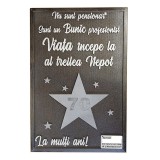 Panou Aniversar Personalizat 40x60cm, Decoratiune Inspirationala Lemn, Cadou Original Zi de Nastere, Evenimente Speciale