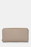 BOSS portofel de piele femei, culoarea bej, 50523659