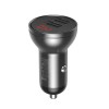 Incarcator auto Baseus Digital Display Dual USB 4.8A 24W - CCBX-0G, negru