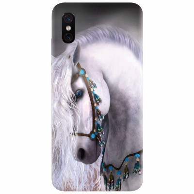 Husa silicon pentru Xiaomi Mi 8 Pro, White Horse foto