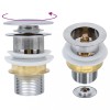 VidaXL Ventil scurgere push, fără preaplin, argintiu 6,4x6,4x9,1 cm