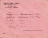 A1479 Banca Centrală pentru Industrie și Comerț Cluj, plic interbelic cu antet