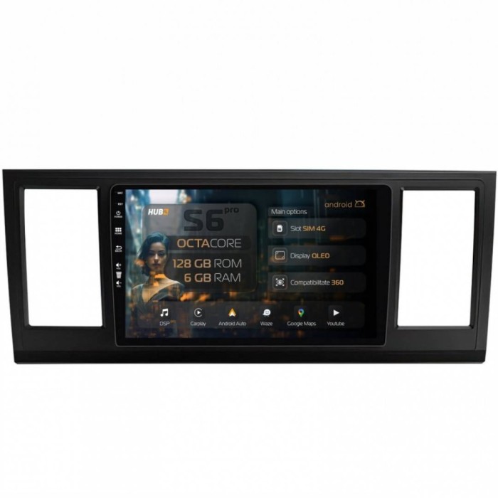 Navigatie Volkswagen Transporter Caravelle Multivan T6 (2015+) 6GB RAM Android 13 Octacore Slot Sim 4G DSP GPS Wi-FI Carplay Android Auto USB Bluetoot