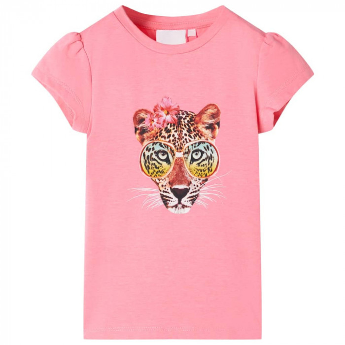 Tricou pentru copii, roz neon, 104