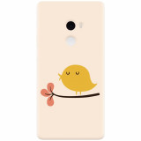 Husa silicon pentru Xiaomi Mi Mix 2, Flat Minimal Cute Bird Illustration