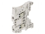 Conector &icirc;mbinare şine 0,2&divide;6mm&sup2; 2 borne gri 6mm