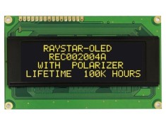 OLED Alfanumeric 20x4 RAYSTAR OPTRONICS Galben 98x60x10mm PIN 16