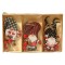 Set 9 Decoratiuni de Craciun din Lemn, Flippy, cu Snur pentru Agatare in Brad, Model Mos Craciun Diferite Dimensiuni, 3 Modele, Multicolor