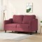 Gossi canapea cu 2 locuri, rosu vin, 140 cm, material textil