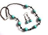 set colier si cercei cu turcoaz 36444