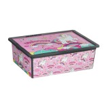 Cutie depozitare jucarii design unicorn, Kopenpal, Plastic, 37x26x14 cm, 25L