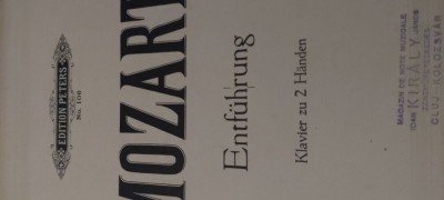 Mozart Entfuhrung partituri foto