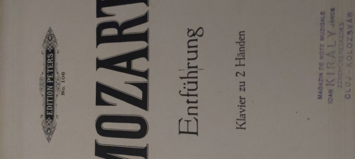 Mozart Entfuhrung partituri