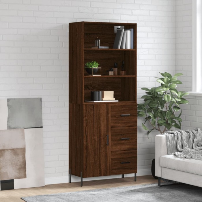 vidaXL Dulap &icirc;nalt, stejar maro, 69,5x34x180 cm, lemn compozit 3189460