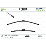 Set lamele stergator 800+750mm/31+30in Citroen C4 Picasso 10.2013; fata, stanga + dreapta, adaptor OE Valeo, cu spoiler, 16 116 611 80, 16 116 612