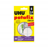 UHU Patafix homedeco &ndash; lipici din plastic alb &ndash; 32 buc / pachet