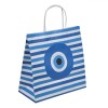 Punga Cadou Kraft Dungi Bleu Ochi Albastru 26x12x25.5cm, Alb/Albastru, Model, Diverse Ocazii