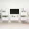 vidaXL Set dulapuri TV, 7 piese, alb, lemn prelucrat