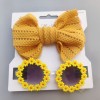 Set bentita si ochelari de soare - Yellow Daisy (Marime Disponibila: 12-18 luni