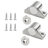 Set 2 incuietori magnetice pentru mobila, Minetgnon&reg;, Magnet puternic neodim, Cu suruburi, Metal, Argintiu