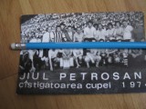 Carte postala Jiul Petrosani castigatoarea Cupei Romaniei 1974