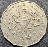 50 cents 1982 Australia, Brisbane Commonwealth Games, km#74