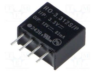 Convertor DC/DC RECOM 1W 3V-12V 83mA SIP4 foto