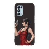Husa compatibila cu Oppo A55, Viceversa, model Ada Wong Resident Evil 2, Silicon, TPU, Transparent, Carcasa