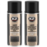 Cumpara ieftin Pachet 2 Vopsea Texturata K2 pentru plastic bara protectie 400 ml