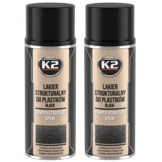 Pachet 2 Vopsea Texturata K2 pentru plastic bara protectie 400 ml