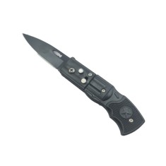 Briceag cu Deschidere Automata, Model Pusca, Sistem Prindere Curea, 16 cm, Negru