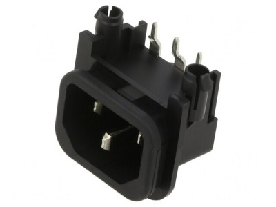 Conector Alimentare AC Soclu Tată 10A 250V IEC 60320 GSP2 foto
