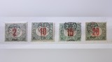 Rom&acirc;nia Ocupația Transilvaniei Emisiunea Cluj 1919 Supratipar Monograma Regatul Rom&acirc;niei pe Mărci Taxă de Plata Ungaria Lot 4 Timbre - TG1