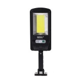 Lampa solara stradala MRG M-6037, Panou solar, 100 LED Cob, Negru C527