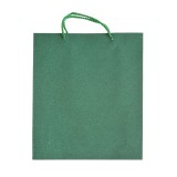 Punga de cadou verde cu sclipici 35 cm
