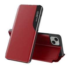 Husa iPhone 15 Plus Eco Leather View flip tip carte, rosu foto