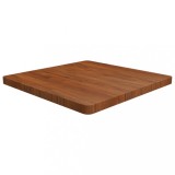 VidaXL Blat de masă pătrat maro &icirc;nchis 70x70x4 cm lemn stejar tratat