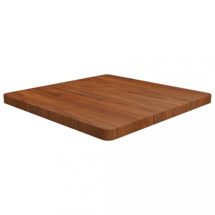 vidaXL Blat de masă pătrat maro &icirc;nchis 70x70x4 cm lemn stejar tratat