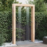 vidaXL Duș exterior natural 137 x 23 x 226 cm Lemn masiv de pin 886340