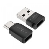 Adaptor USB Blocare Date Fixed, USB- A / USB-C, 2in1, Negru