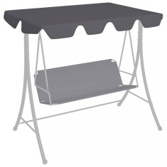 vidaXL Copertină de rezervă leagăn grădină antracit 188/168x145/110cm 312086
