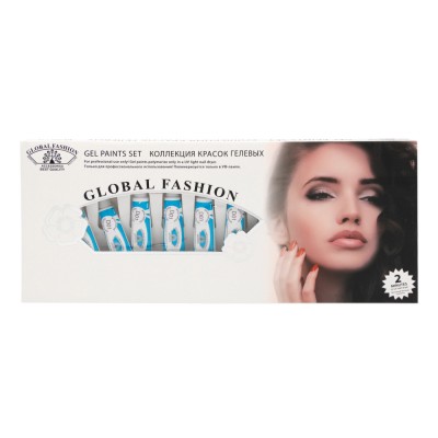 Set 12 bucati gel vopsea, Global Fashion, D01, 5g, culoare alba foto