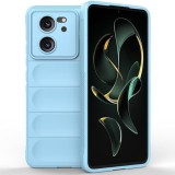 Husa pentru xiaomi 13t / 13t pro, antisoc, margini cu striatii, design minimalist, bleu