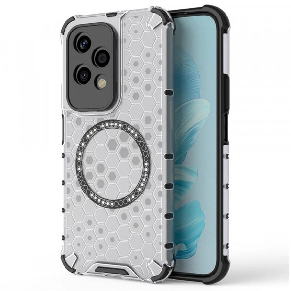 Husa MagSafe pentru Honor 200 Lite, Techsuit, HoneyComb Shield, Alba