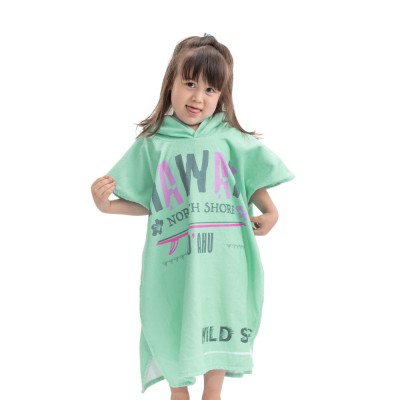 Poncho de baie pentru copii Homelevel, 8-11 ani, Multicolor, Bumbac organic, 54931.71.01 foto