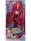 Papusa Ariel cu parul lung si coada cu paiete sclipicioase
