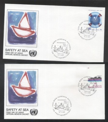 UN Vienna 1983 Safety at sea Mi.30-31 FDC UN.172 foto